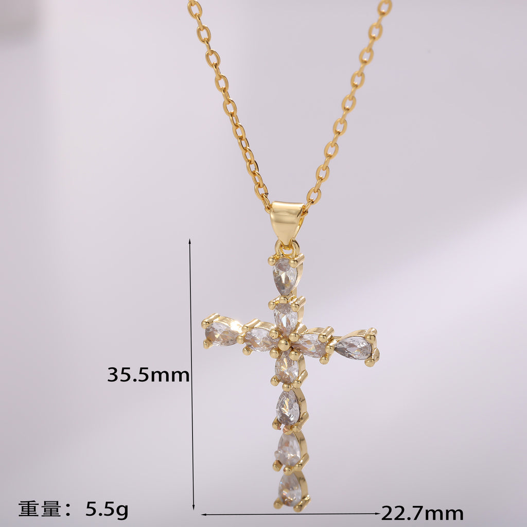 Women Christian Religious Cross Jewelry Close Up